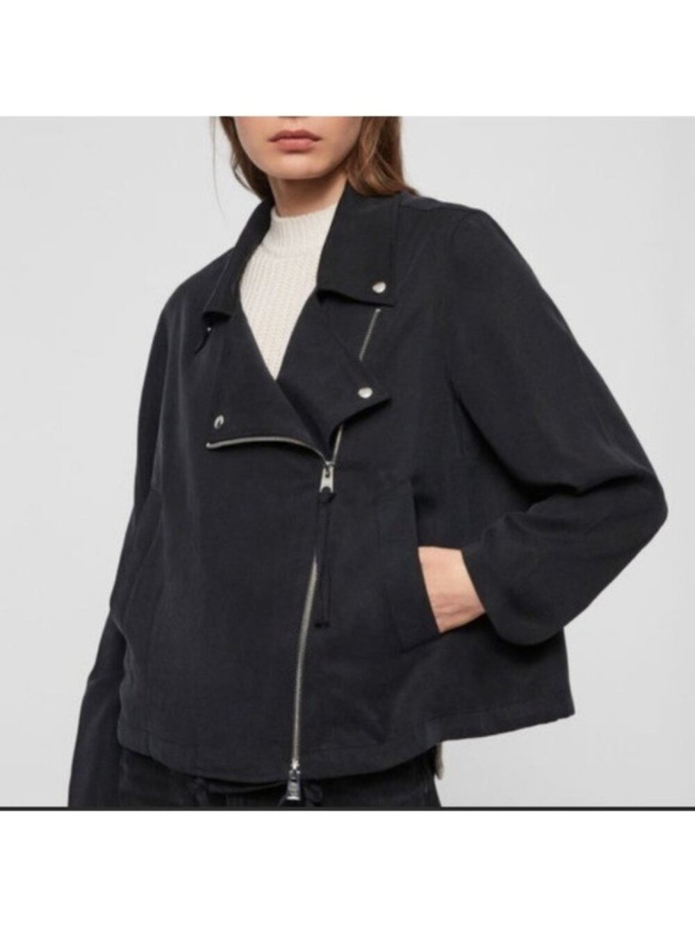 ALL SAINTS Macey Jacket Black Size XS NEW